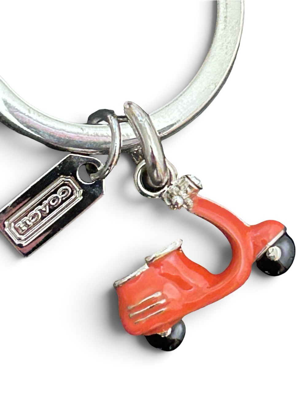 COACH Enameled Scooter w/Crystal Headlamp Bag Charm/Keyring - Picture 4 of 6